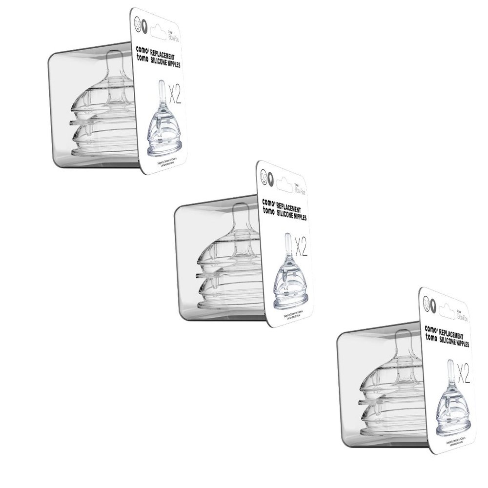 Comotomo Slow Flow Baby Bottle Nipple Bundle - New
